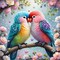 Bird Diamond Art Kits for Adults,5D Two Birds Diamond Painting DIY Animal Diamond Art Diamond Painting Kits for Adult,Round Full Drill Diamonds, Diamond Art Kits for Home Decor-14x14inch